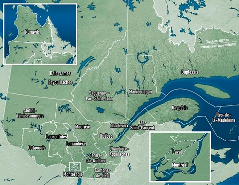 Les régions touristiques du Québec