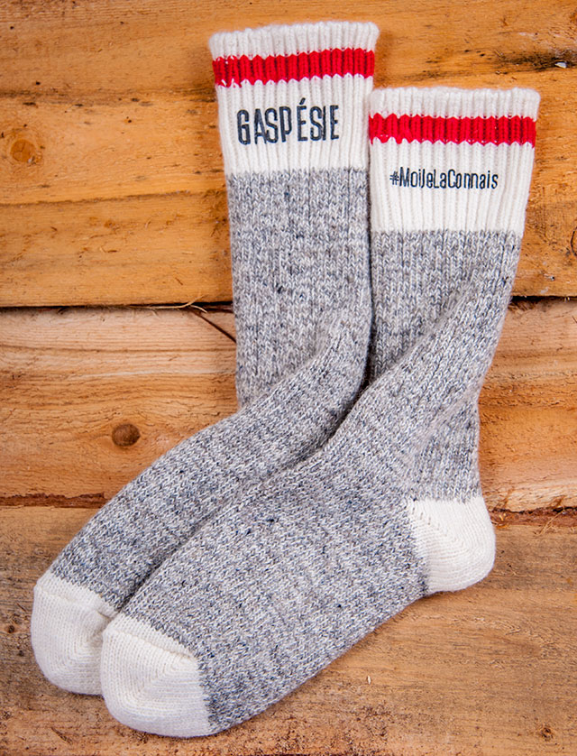 Authentique bas de laine fabriqué au Québec identifiés Gaspésie #MoiJeLaConnais