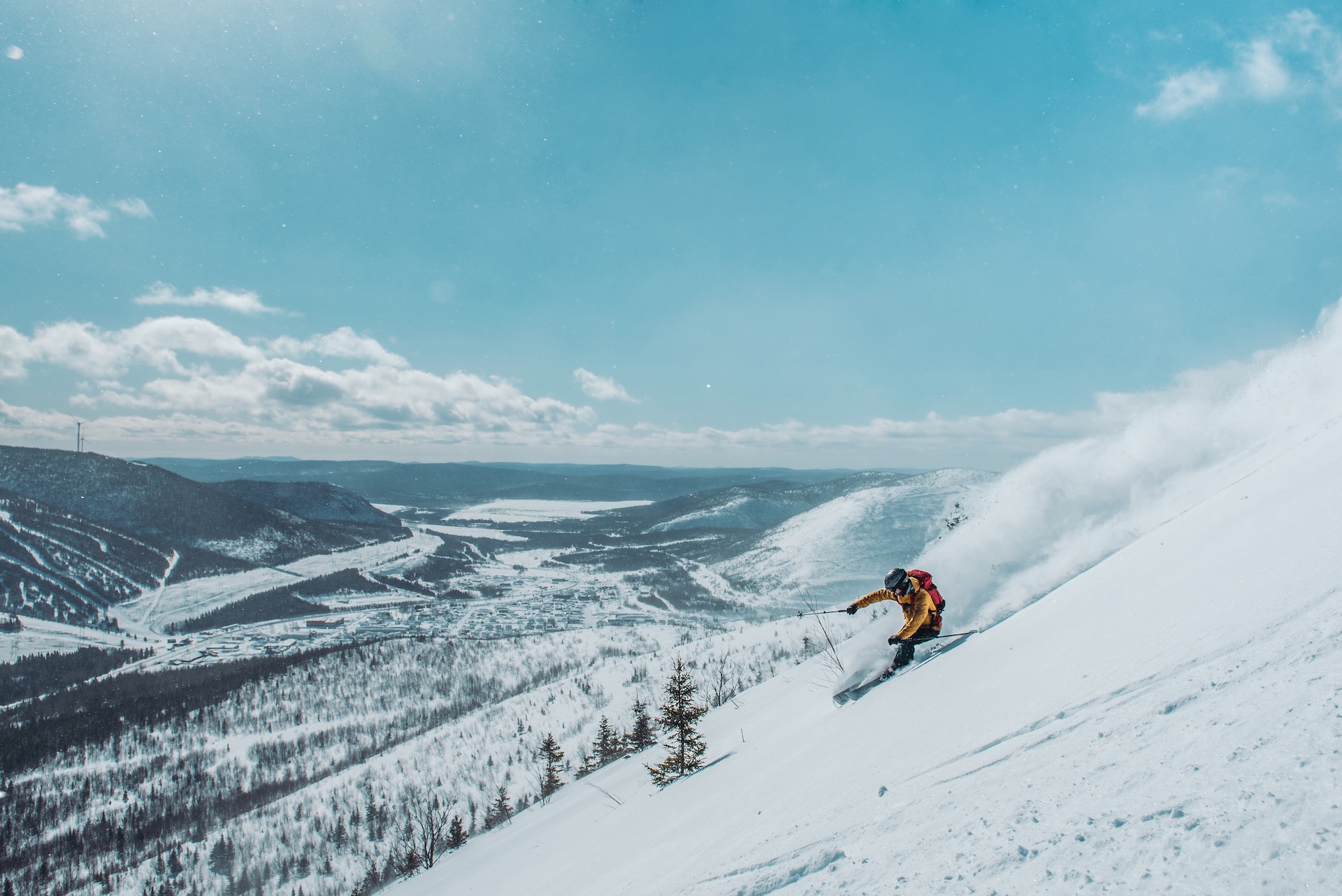 Ski hors-piste à Murdochville