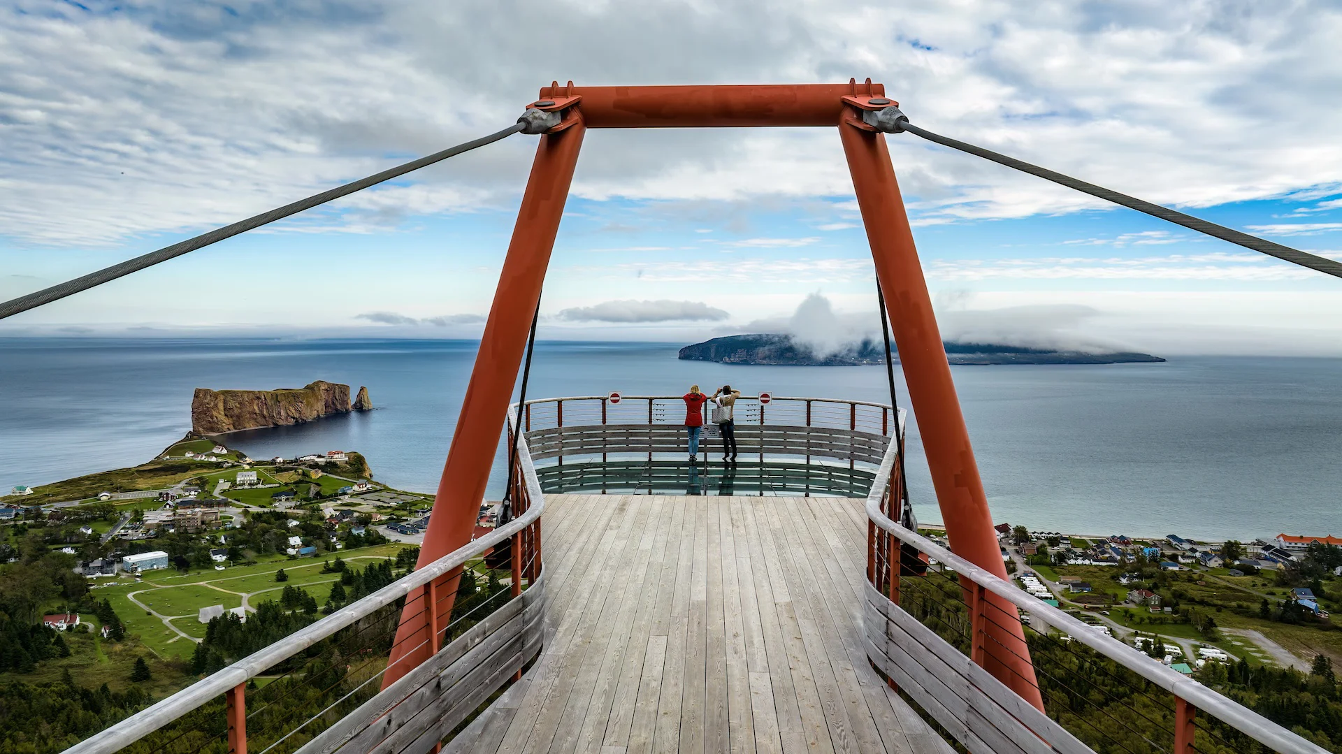 Suspended glass platform of the Percé UNESCO Global Geopark