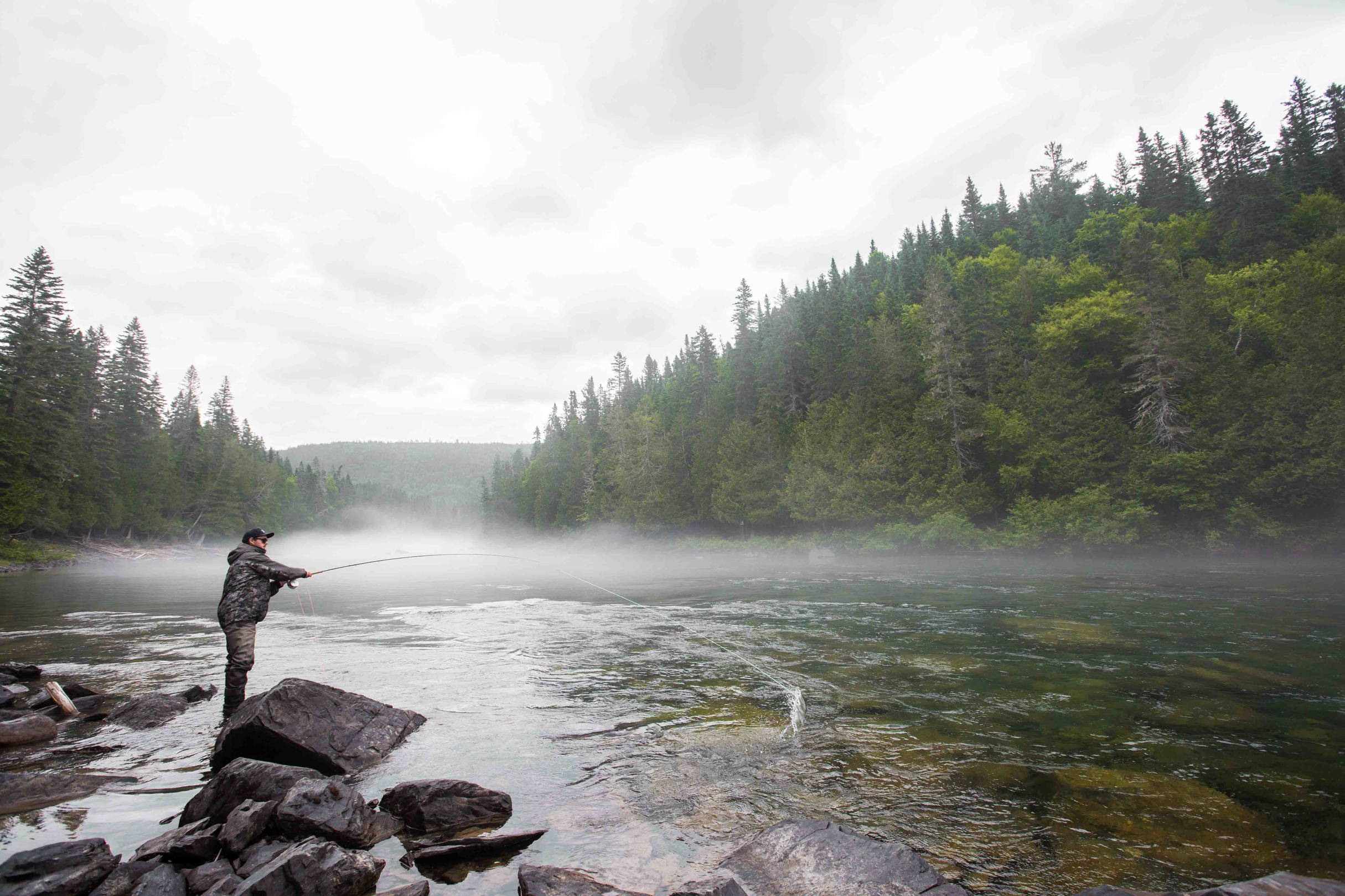 Pêche au saumon sur la rivière Bonaventure
