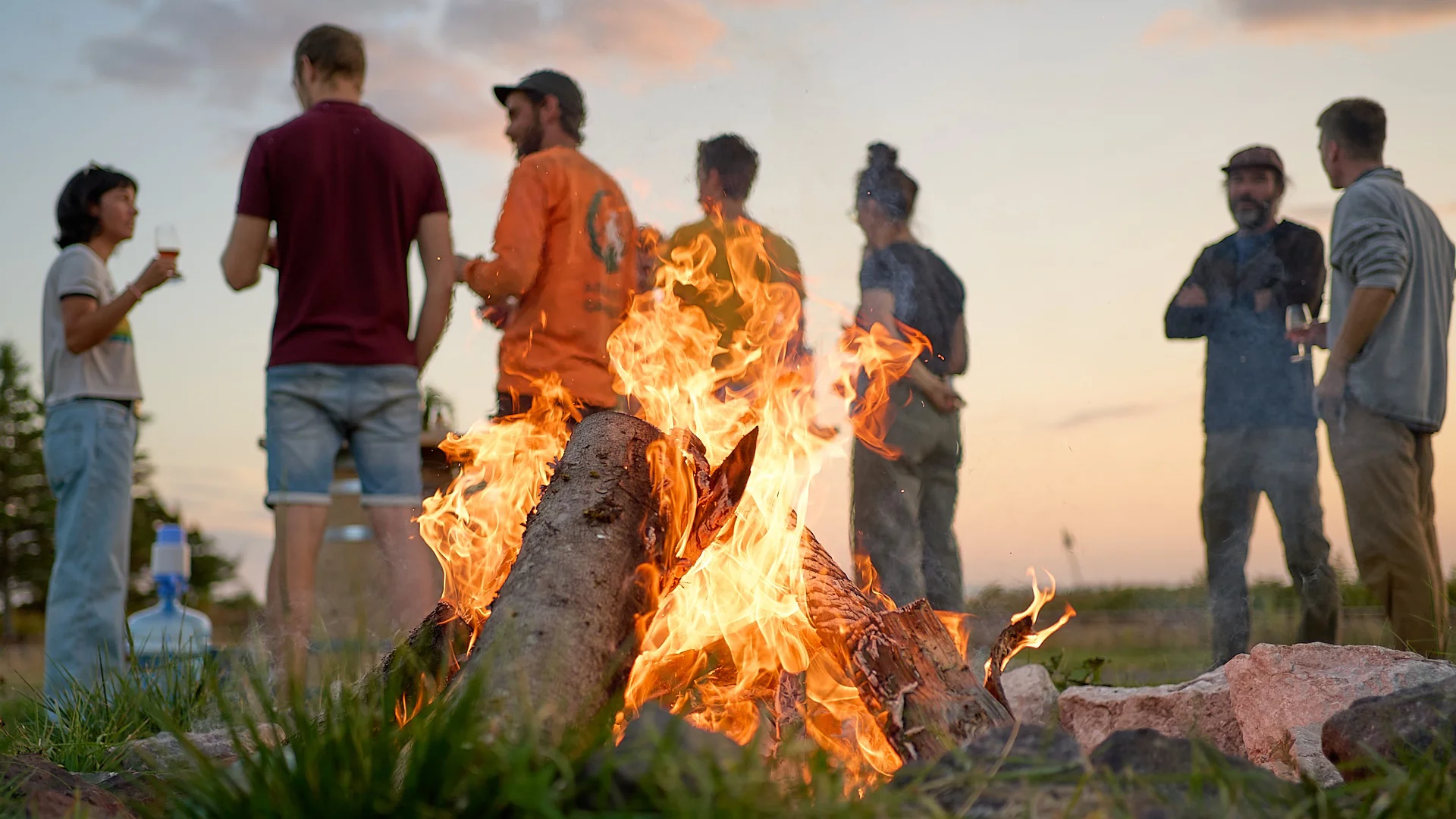 Feu sur la plage