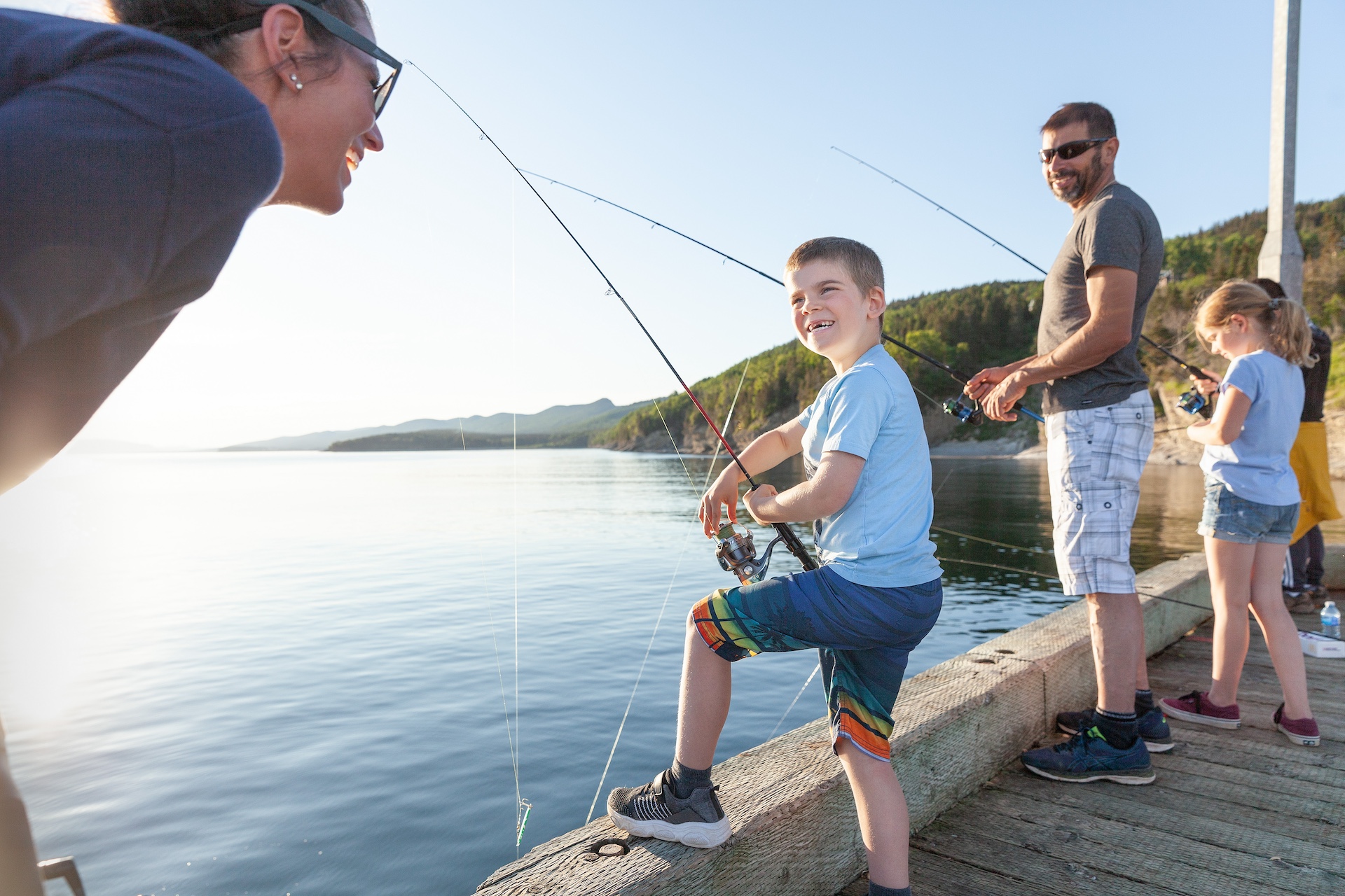 Pêche au quai de Grande-Grave, parc national Forillon