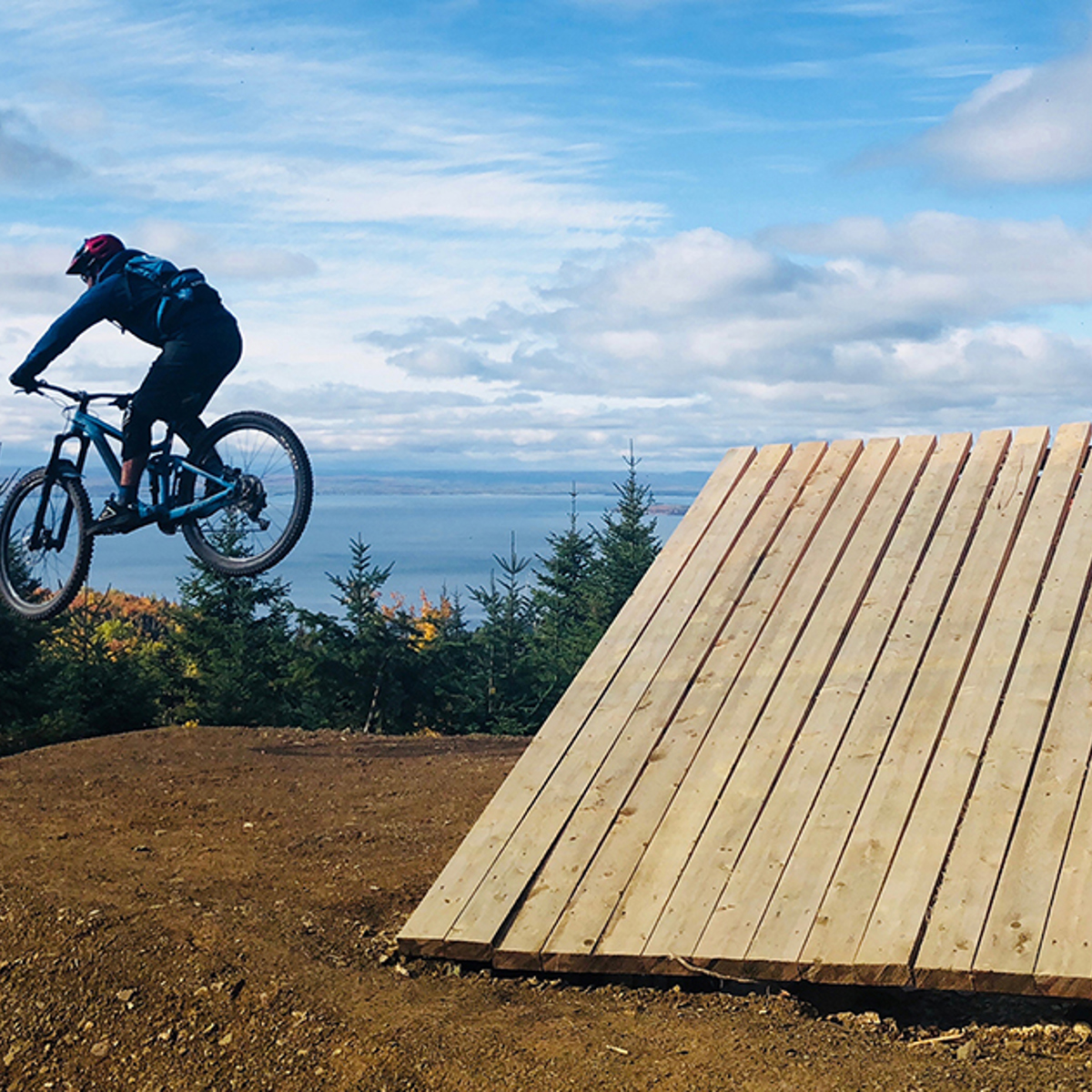 Louis Lessard Mountain Biking in Gaspésie