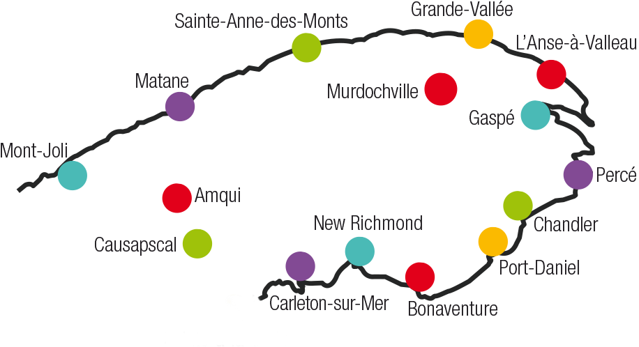 Carte de la Gaspésie
