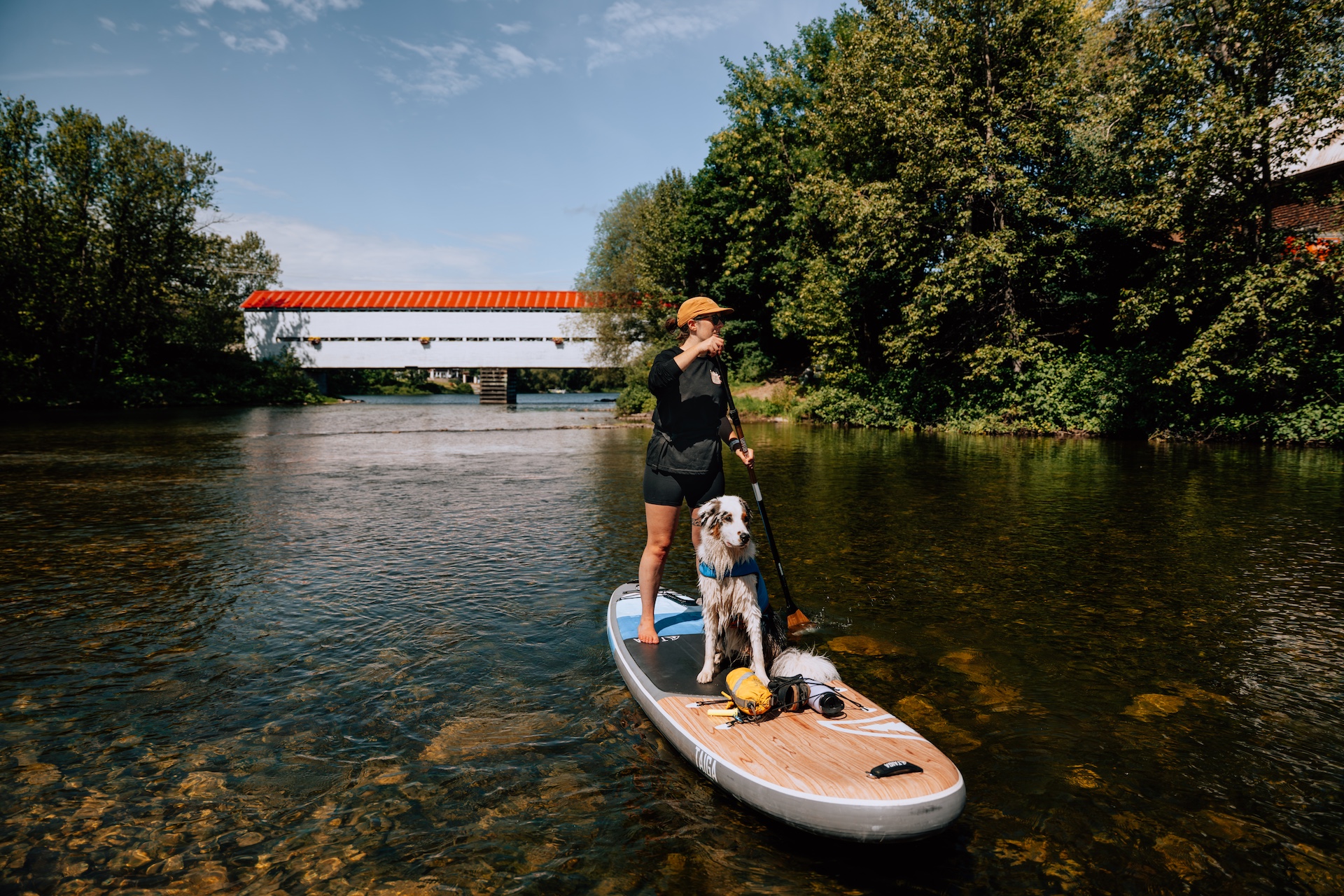 Planche à pagaie sur le Lac Matapédia