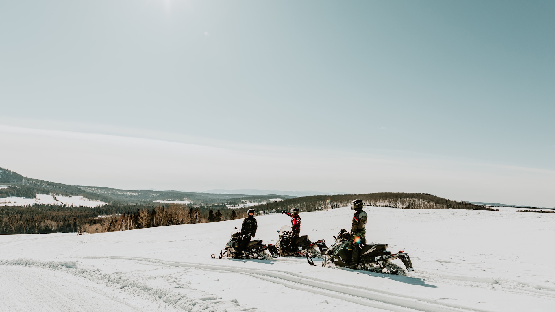 Motoneige dans La Matapédia