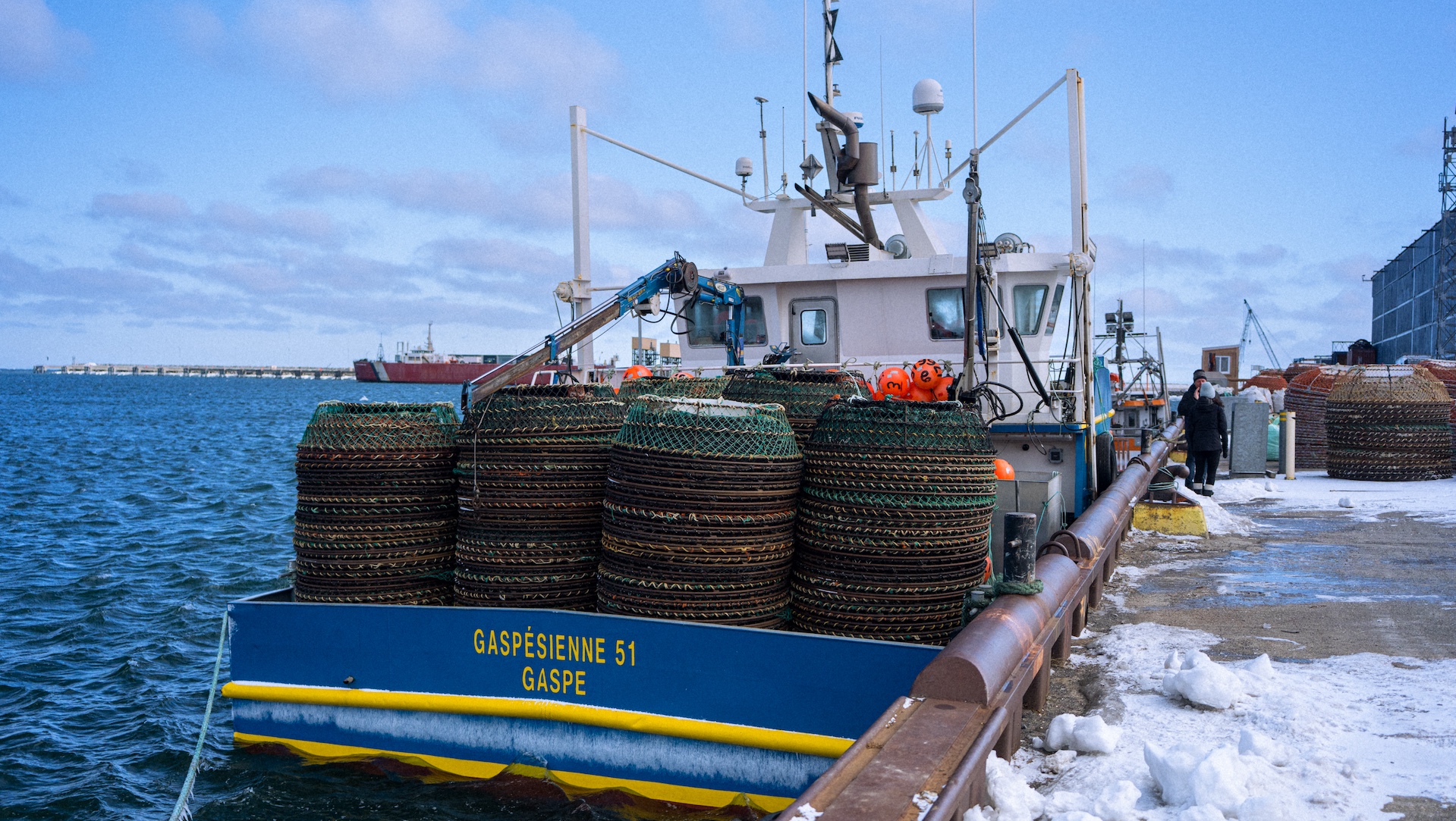 Bateau de pêche au crabe des Neiges