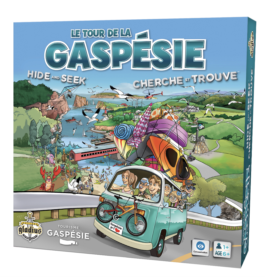 Le jeu de table Cherche et Trouve : Le Tour de la Gaspésie