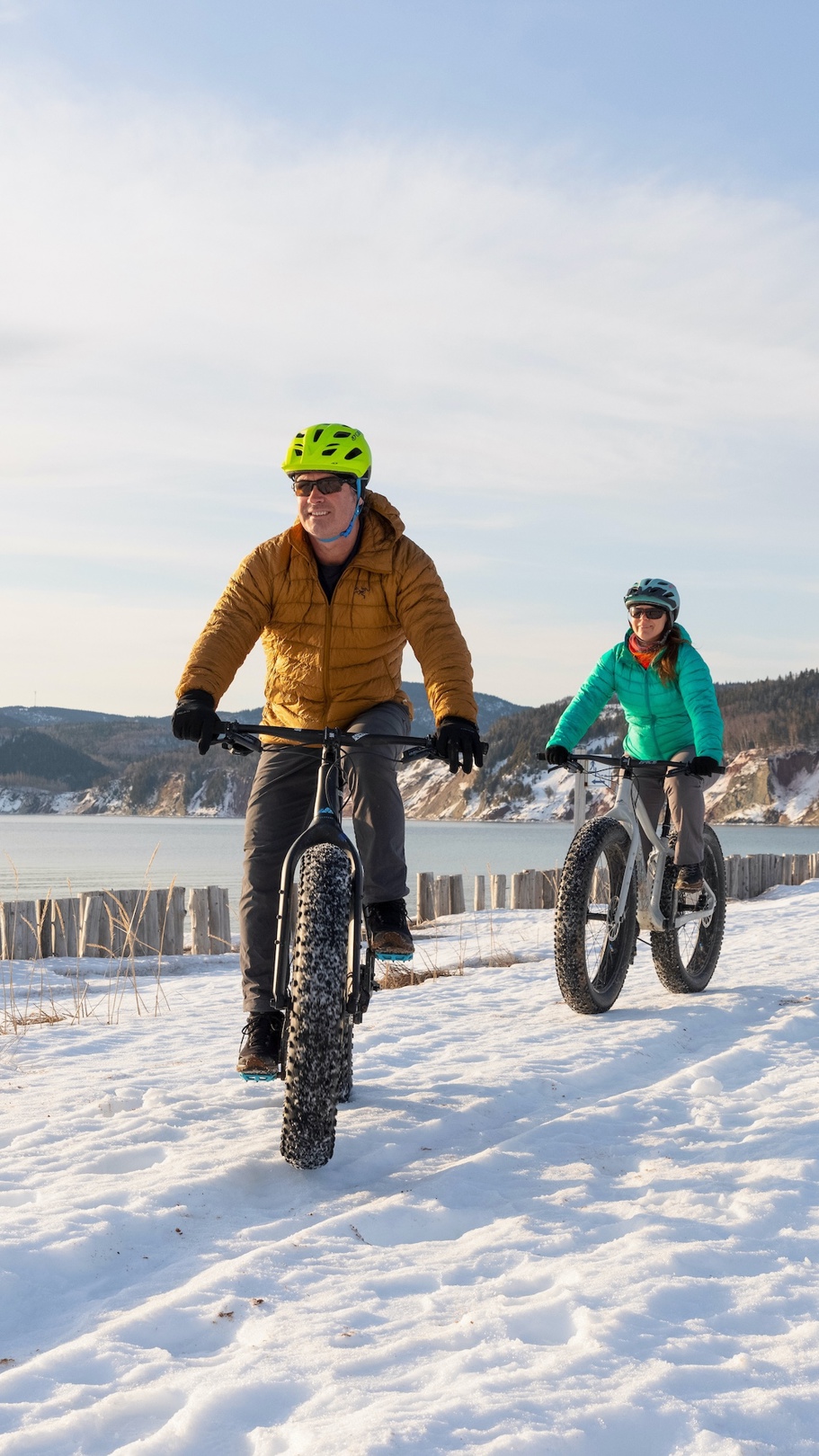 Fatbike en bord de mer à Coin-du-Banc