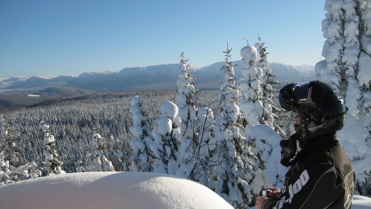 Motoneige dans La Matanie