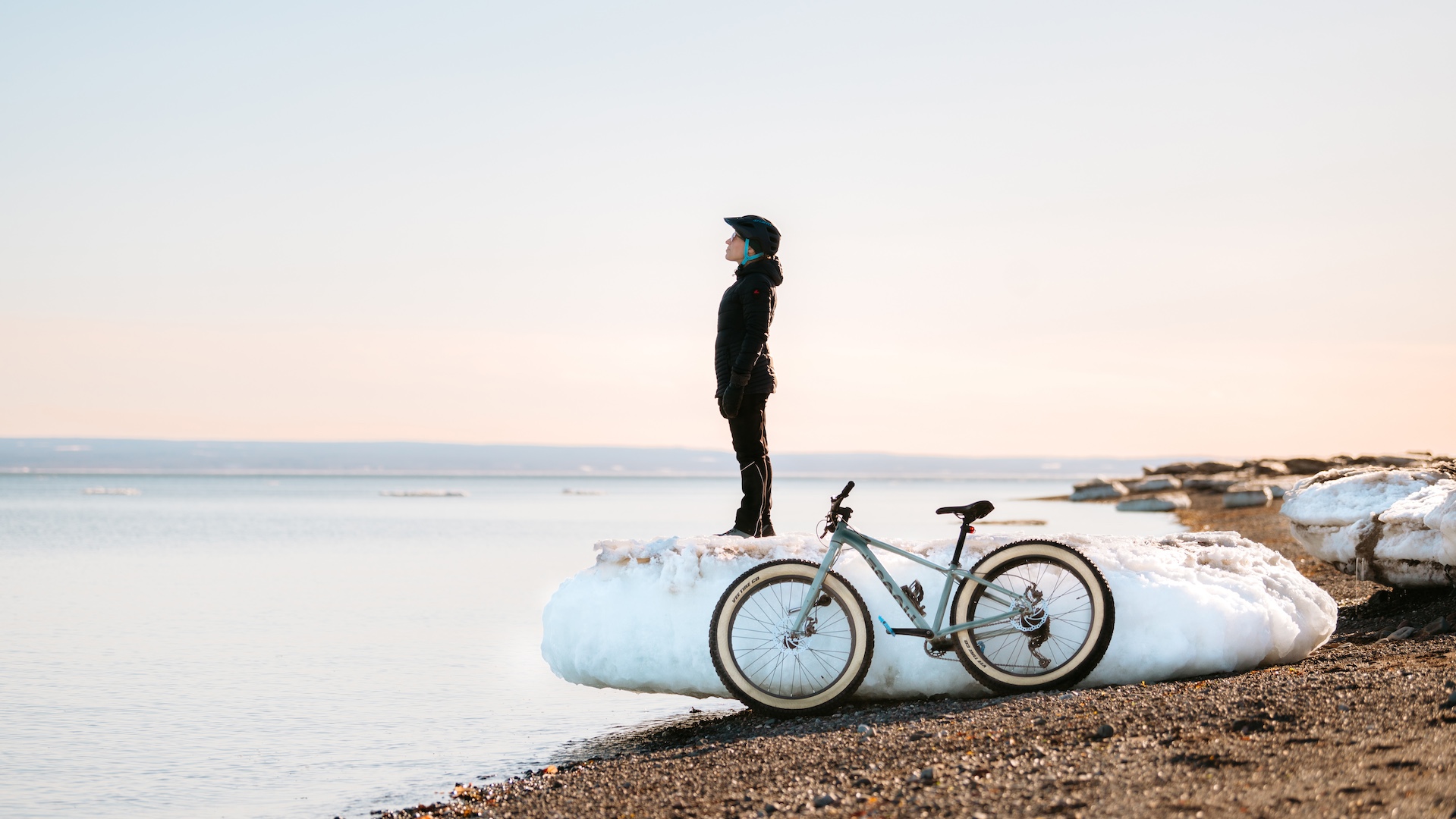Fatbike sur la plage, Bonaventure